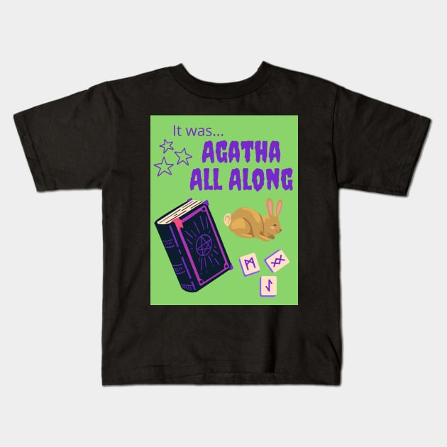 Agatha All Along Kids T-Shirt by NerdySparkleGoth